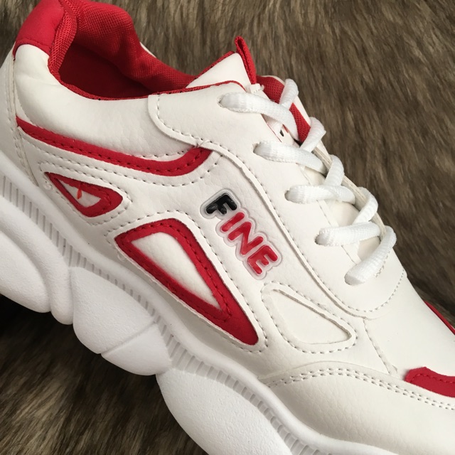 Giầy thể thao nữ_trắng đỏ_A10