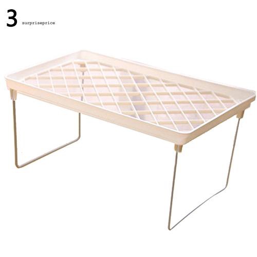 Kệ để đồ 2 tầng bằng nhựa màu trắng xinh xắn tiện dụng