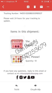 Inbox - Bill US - Bảng phấn mắt Colourpop Yes Please