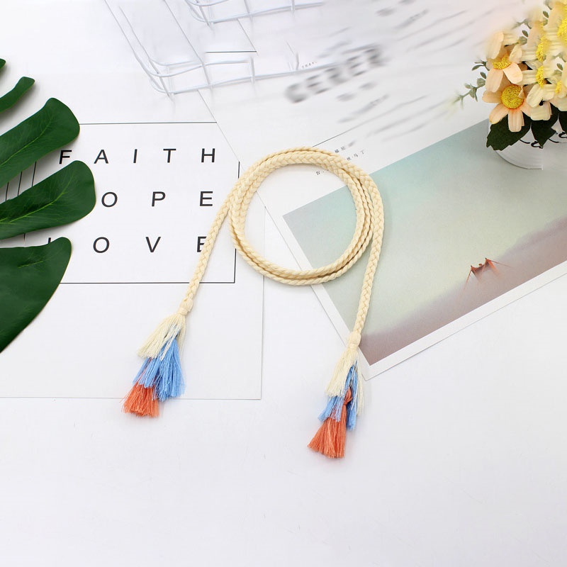 Thắt Lưng Dây Bện Phối Tua Rua Thời Trang