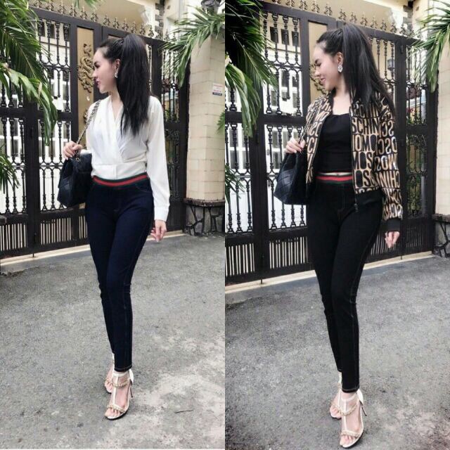 [ Mã WA2299 giảm 10k đơn từ 99k FREESHIP] QUẦN LEGING GIẢ JEAN LƯNG SỌC ĐỎ | BigBuy360 - bigbuy360.vn