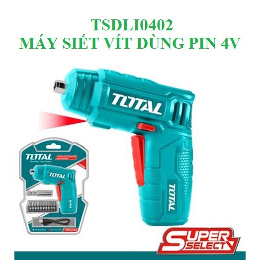 Máy Siết vít dùng pin Lithium 4V total TSDLI0402