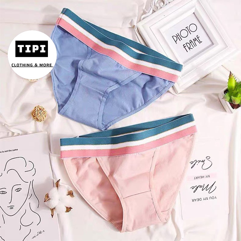 Quần lót nữ chất cotton cao cấp đai sắc màu Secret B3-07