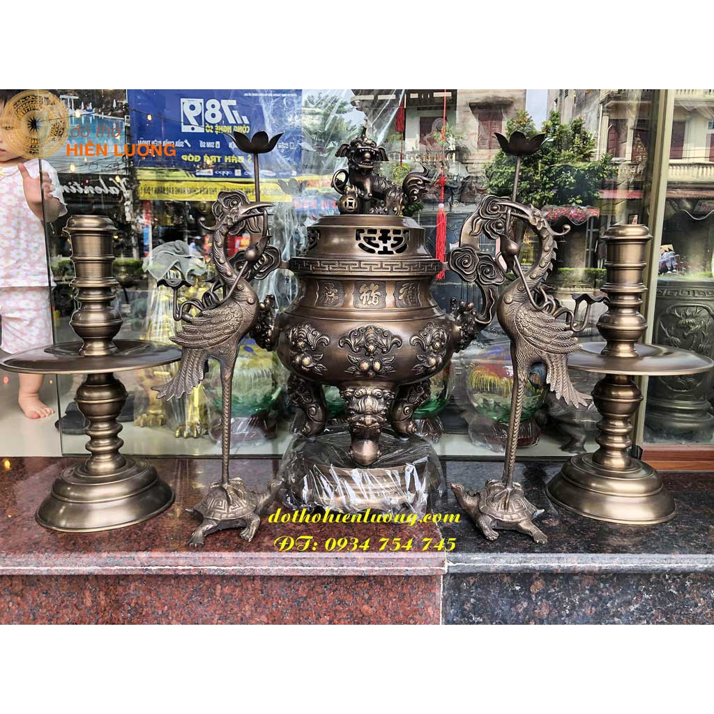 Bộ Thờ Cung Dơi Đào 70 - Đỉnh Dơi Đào 70 - Đồ Thờ Cúng