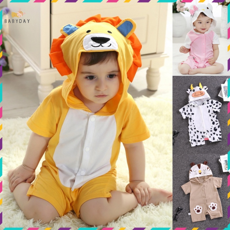 Body Thú Ngộ Nghĩnh Dễ Thương Cộc Tay Cho Bé Trai Bé Gái Vải Cotton Mềm Mịn, Co Giãn 4 Chiều Cho Bé 3-12kg