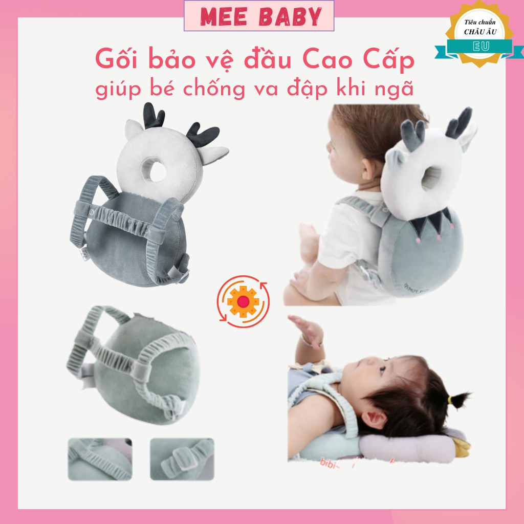 Gối Chống Ngã Bảo Vệ Đầu Thoáng Khí Dành Cho Bé Tập Đi, Hình Balo Thú Cực Đẹp, Chất Lượng Cao Cấp