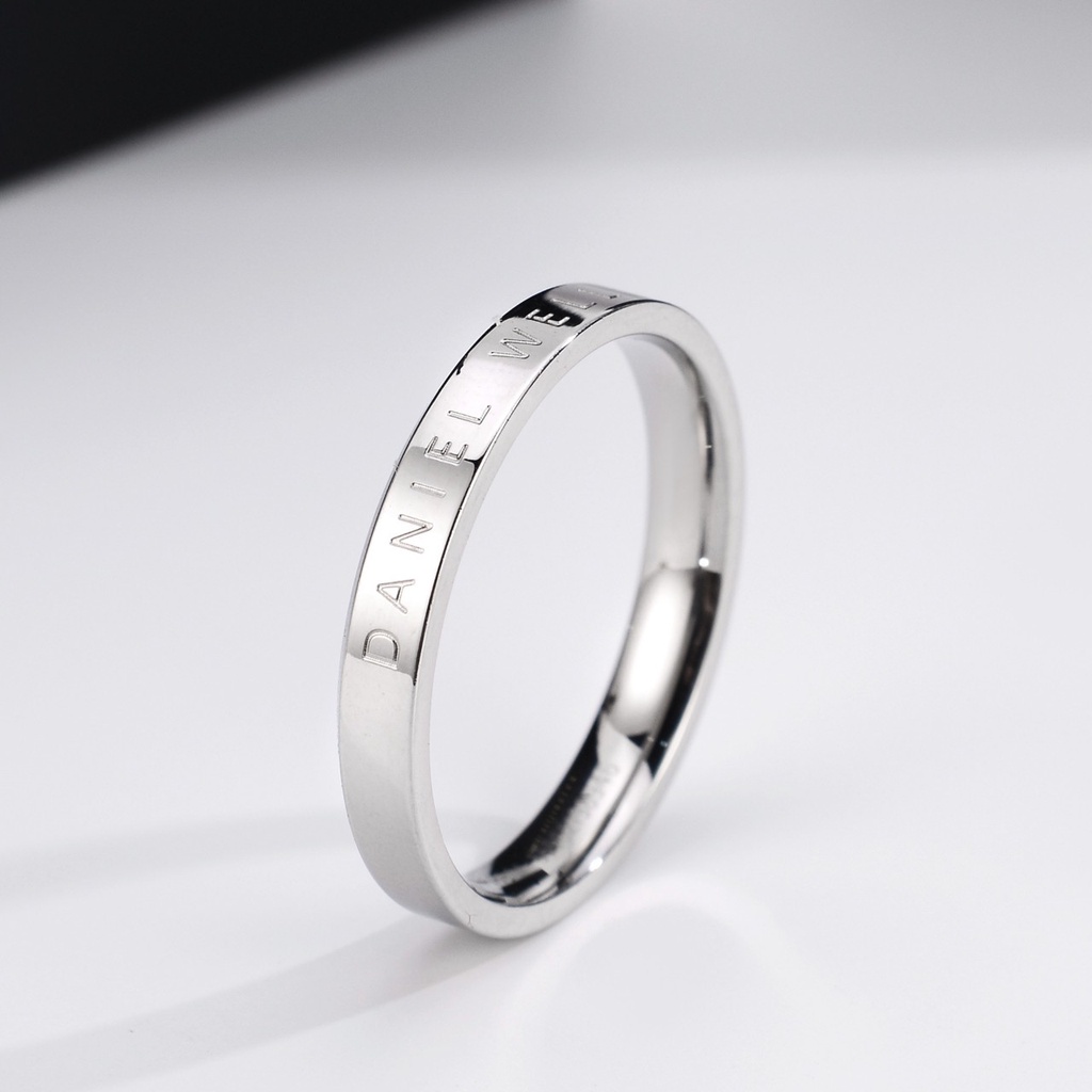 Nhẫn dw titan nam nữ thời trang, thép không gỉ bao hành 1 năm