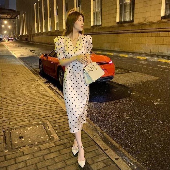 đầm trắng đầm bigsize nữ đầm body dài đầm tay phồng đầm nữ đầm vintage đầm đi tiệc váy cổ v váy đi chơi đầm khoét eo váy nữ xinh