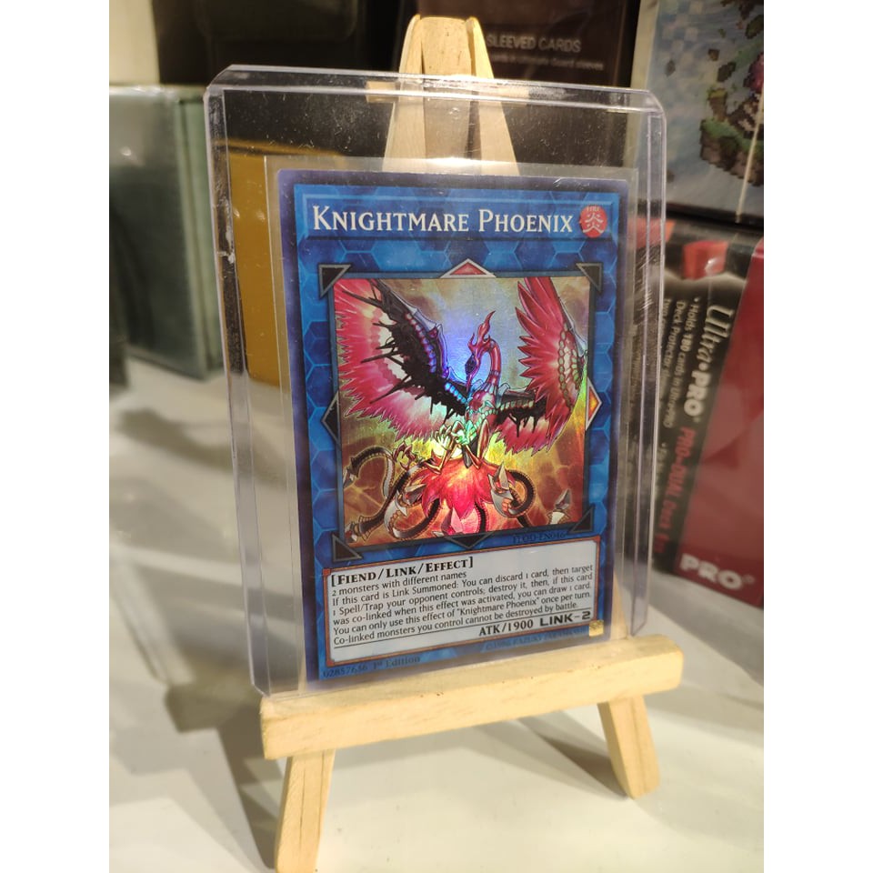 Lá bài thẻ bài Yugioh Knightmare Phoenix - Super Rare - Tặng bọc bài nhựa bảo quản