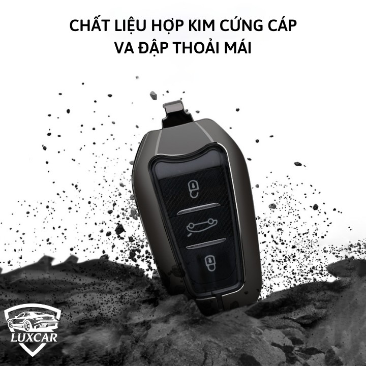 Ốp Khóa Hợp Kim + TPU PEUGEOT 3008-5008 Cao Cấp LUXCAR