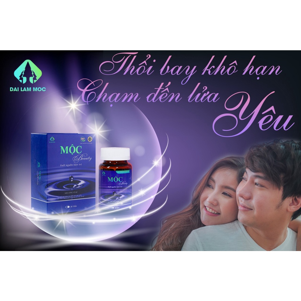 Mộc Beauty trắng da mờ nám - Viên uống Mộc Beauty Tăng cường nội tiết tố, giảm khô hạn (30 viên)