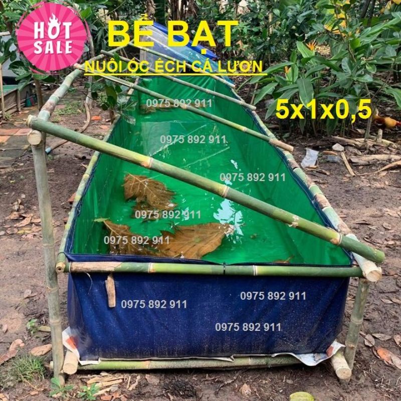 Bể bạt nuôi cá , ốc ếch lươn - xanh lá hàn quốc cao cấp siêu dầy