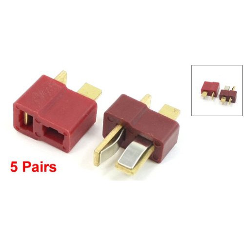 5 Pair Deans Ultra Plug T Male+Female Connector for RC Li-Po Battery