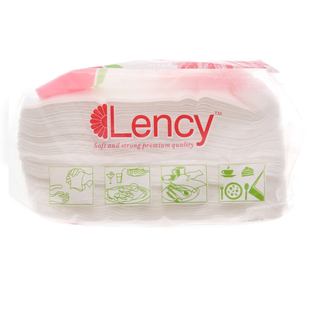 Khăn giấy ăn Lency Napkin 33*33, gói 100 tờ