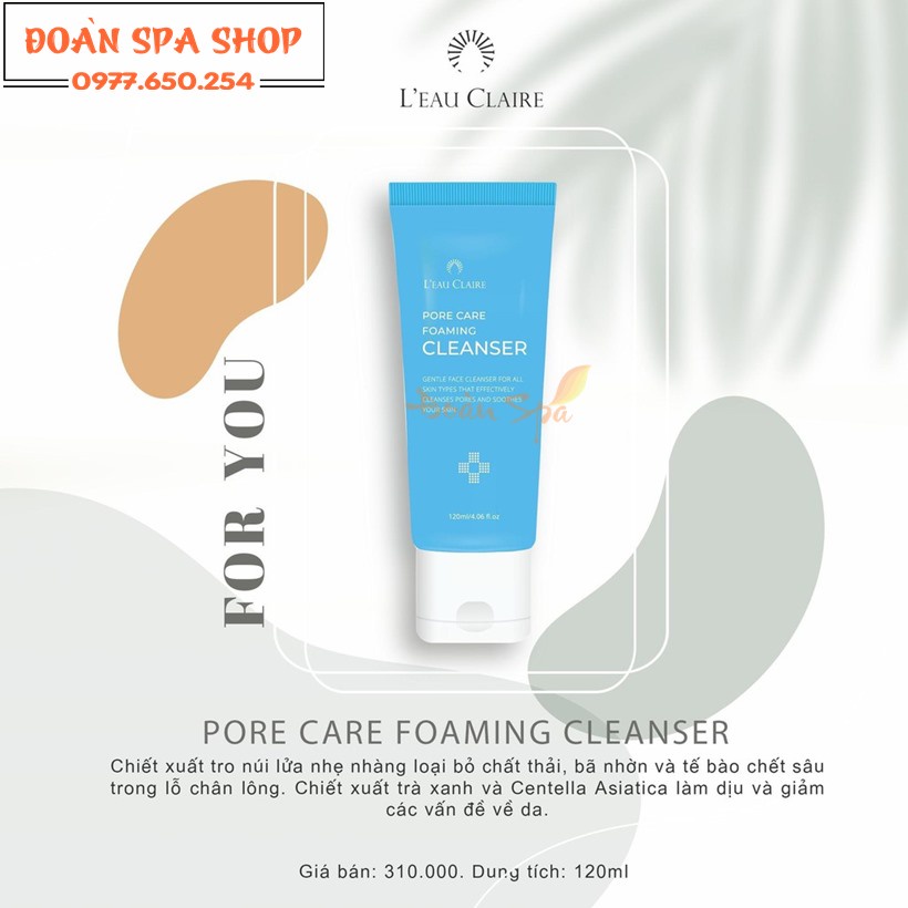 Sữa Rửa Mặt Leau Claire - Pore Care Foaming Cleanser Leau Claire