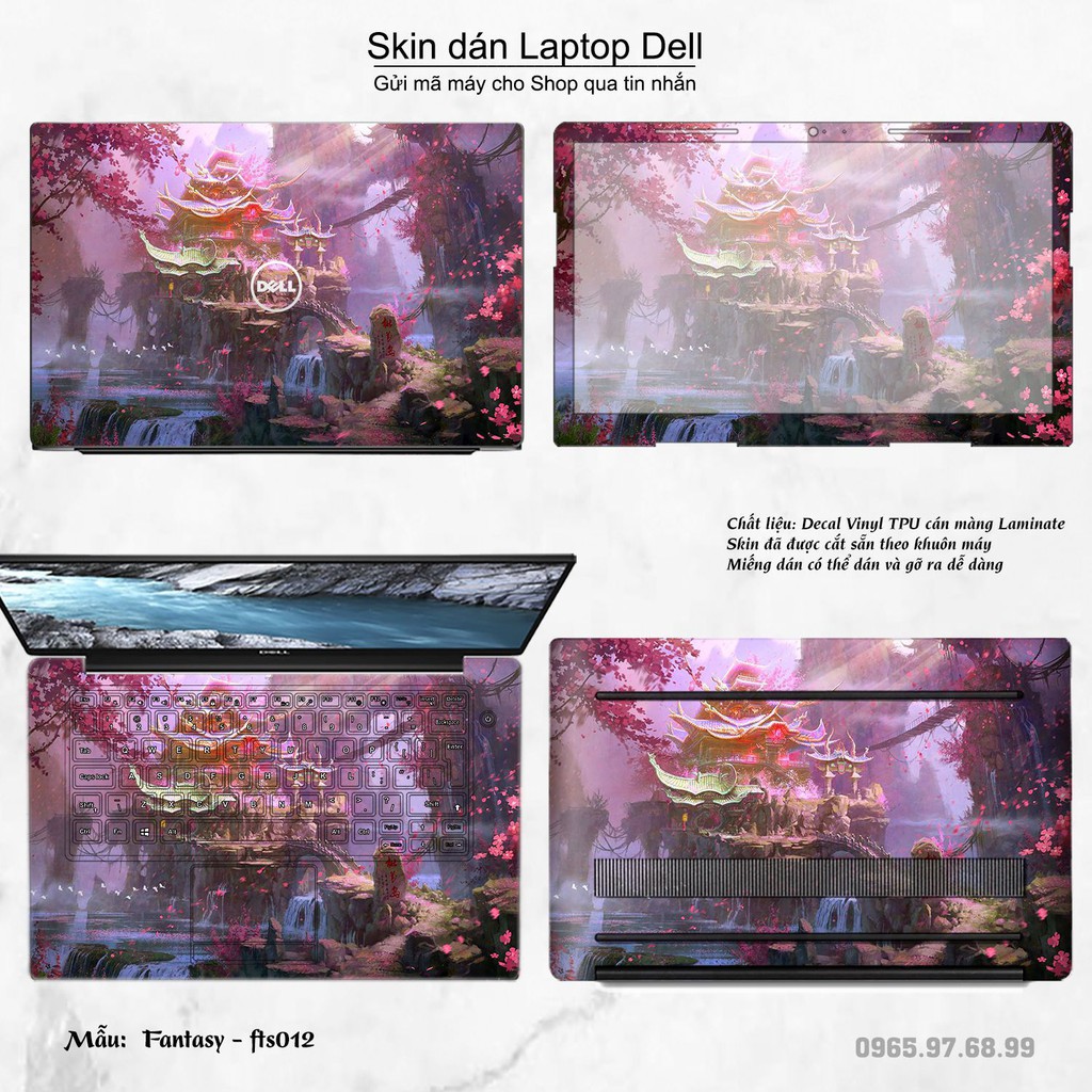 Skin dán Laptop Dell in hình Fantasy (inbox mã máy cho Shop)