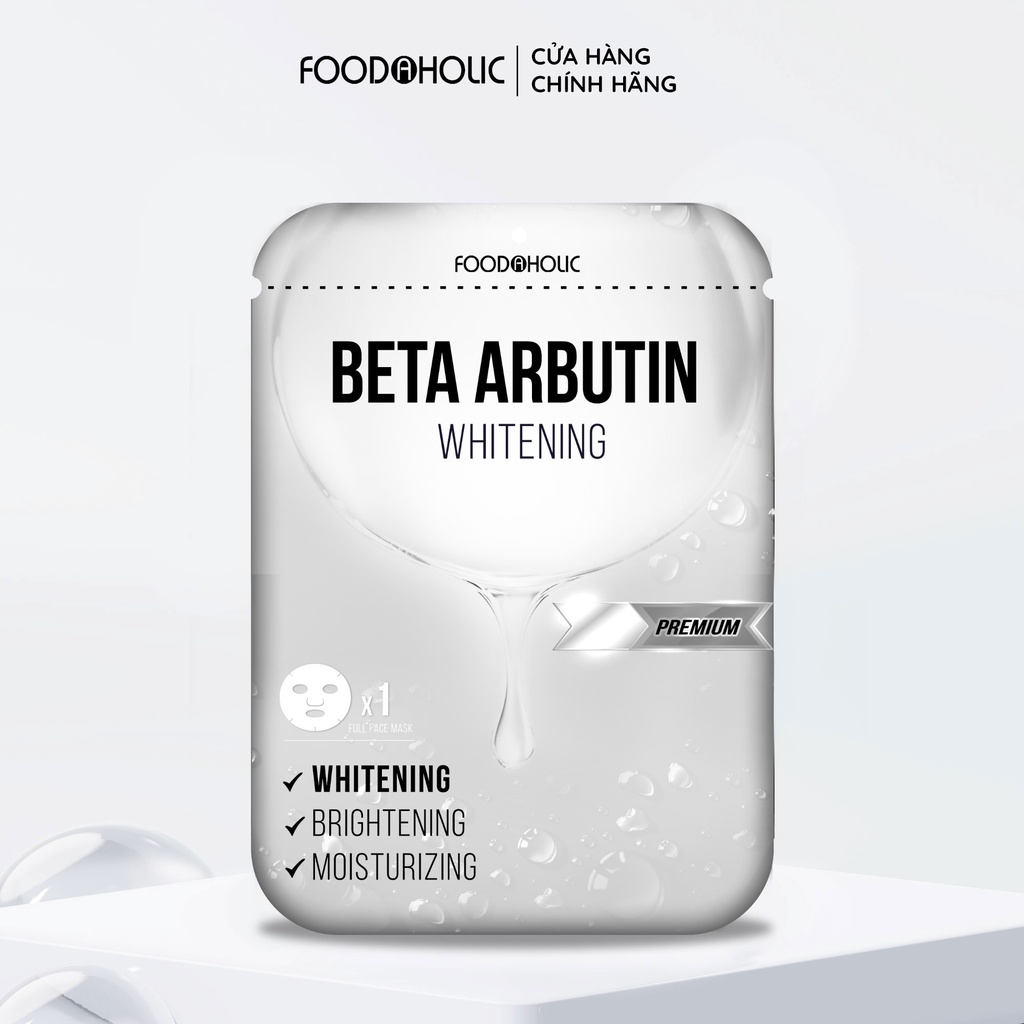 Mặt Nạ Beta Arbutin Dưỡng Trắng, Làm Đều Màu Da Foodaholic Beta Arbutin Whitening Mask 23ml