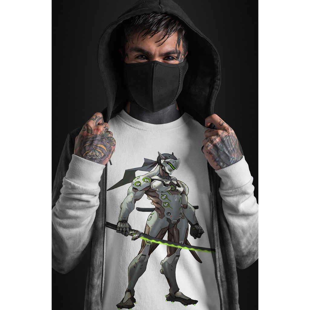 Áo thun Cotton Unisex - Game - Overwatch - Genji
