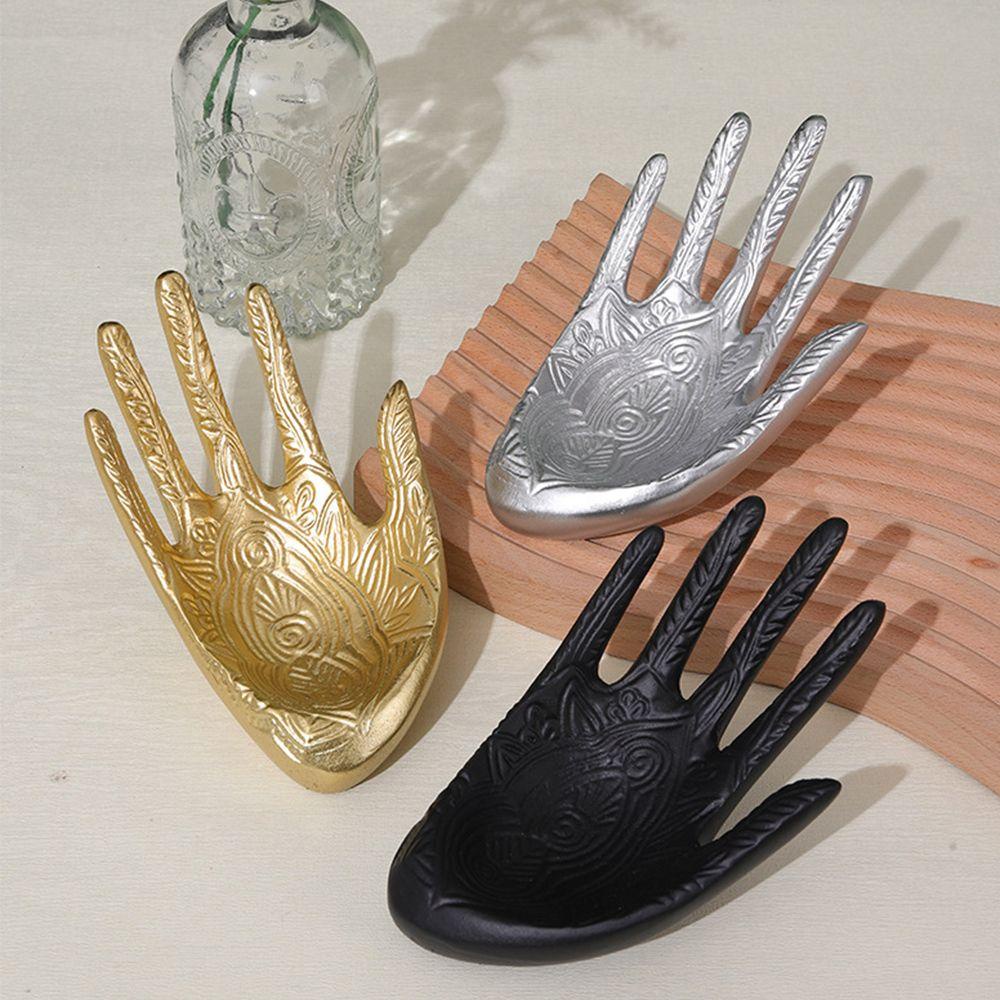 Mô Hình Bàn Tay Đứng Trưng Bày Nhẫn / Vòng cổ Bằng Hợp Kim Màu Trơn Đơn Giản Cho Nữ