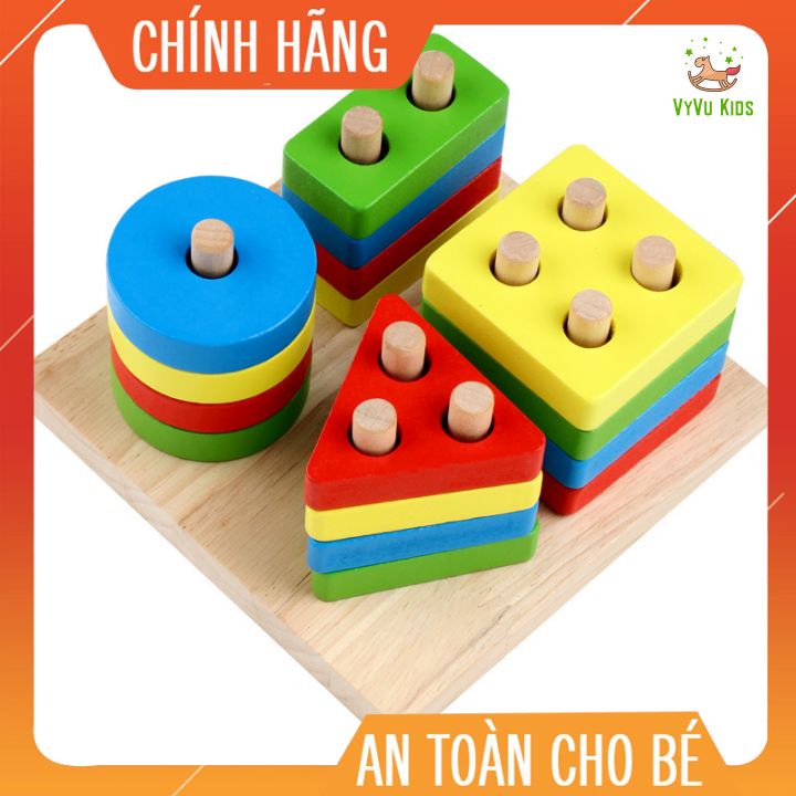 Đồ chơi gỗ thông minh cho bé, giáo cụ Montessoroi CHÍNH HÃNG giúp bé phát triển trí tuệ VYVU KIDS