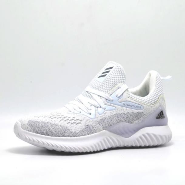 Tết Xả Mới - [Fullbox] Giầy Alphabounce xám trắng couple AL6 * . ' #