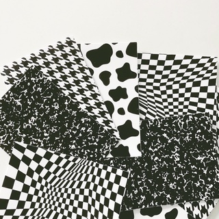 Daice || 'black and white pattern' sticker - sticker/nhãn dán/decal trang trí