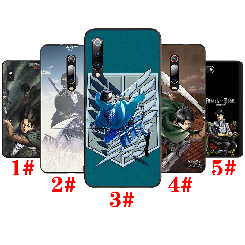 Ốp Lưng Silicone Mềm In Hình Attack On Titan Cho Xiaomi Mi A1 A2 A3 Lite 5x 6x F1 Poco X3 Nfc F2 Pro M3