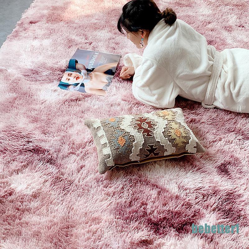 Thảm trải sàn lông nhung nhuộm màu trang trí phòng khách