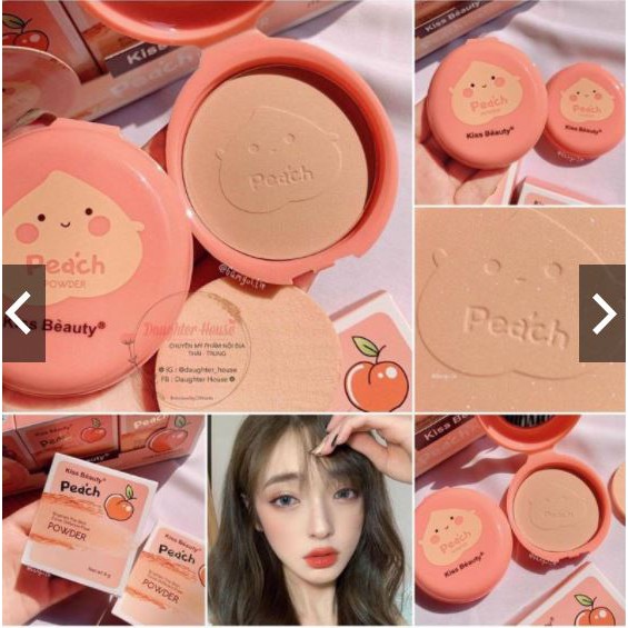 Phấn nén Kiss Beauty phiên bản trái đào Peach Powder | BigBuy360 - bigbuy360.vn
