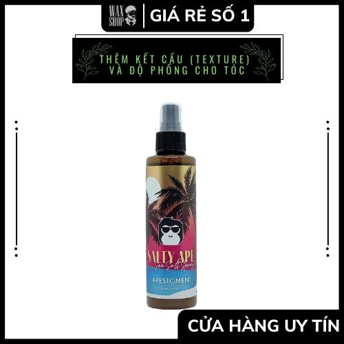 Xịt Tạo Phồng Tóc Nam Apestomen Sea Salt Spay ⚡ Chính Hãng ⚡ Salty Ape  Bảo Vệ Tóc - Tạo Nếp Nhẹ - Bóng Tự Nhiên WaxShop