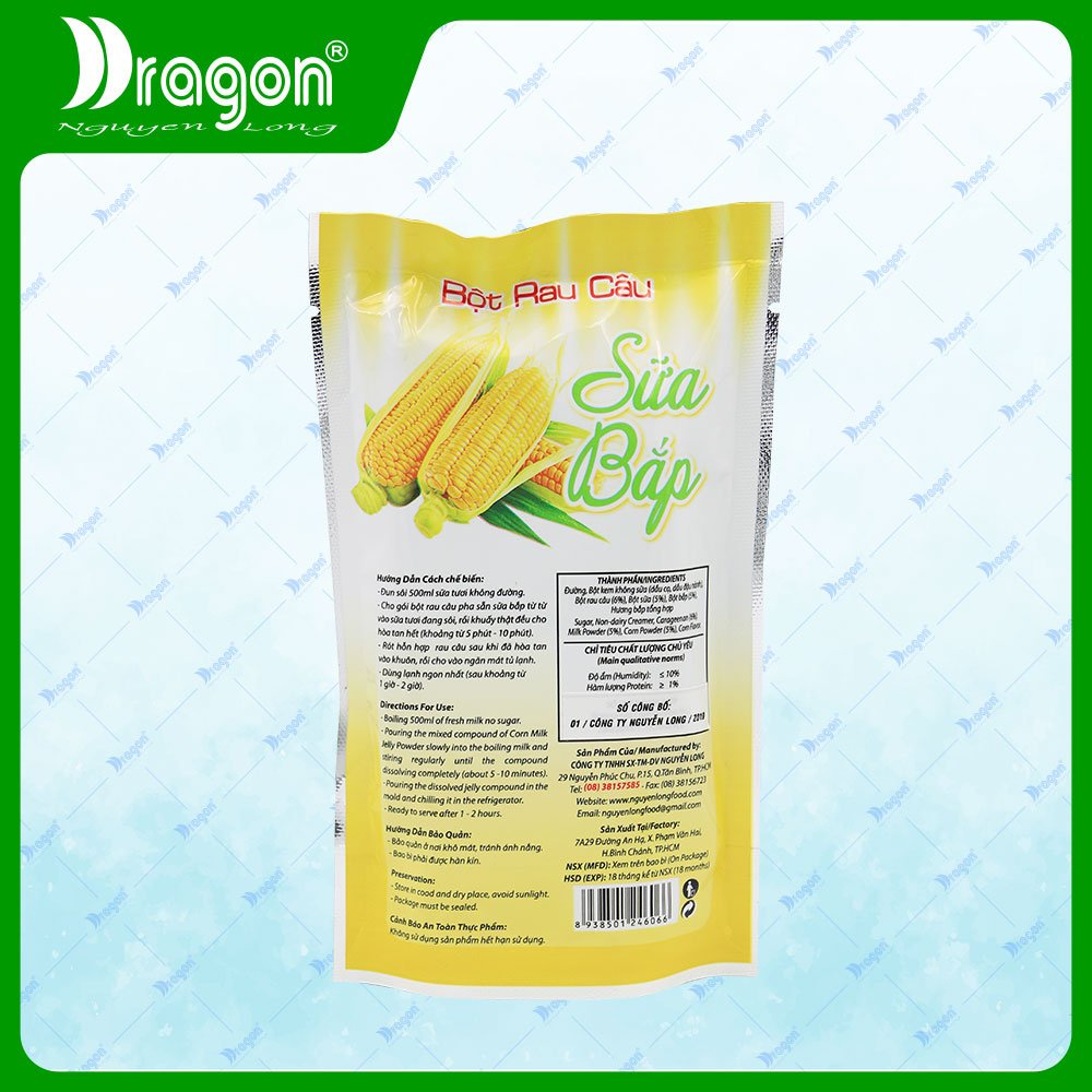 Bột Rau Câu Sữa Bắp Dragon (106g)