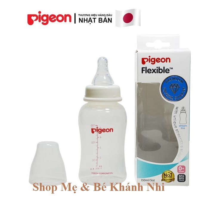 [Mã 267FMCGSALE giảm 8% đơn 500K] Bình sữa Pigeon Streamline 150ML - Bình Sữa Cho Bé