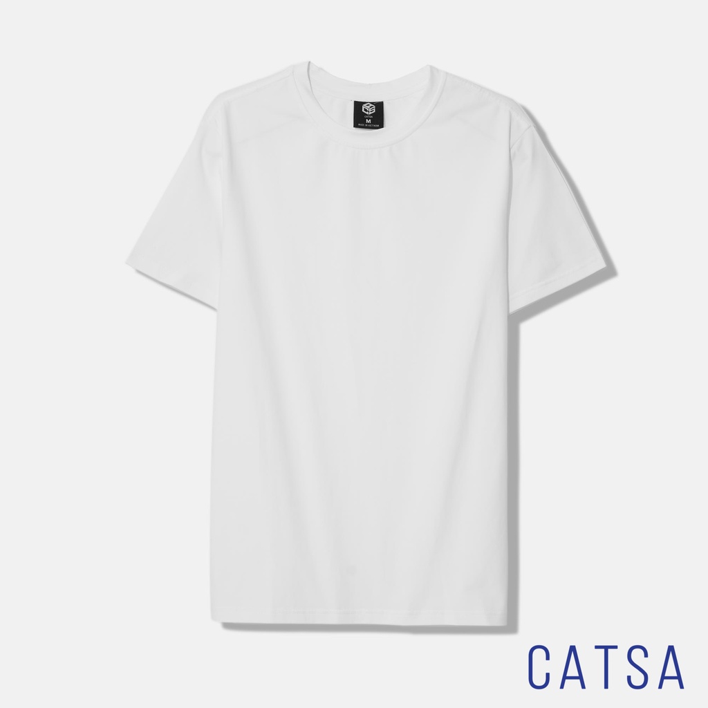 Áo thun nam trắng, đen chất thun cotton mềm mịn, thoải mái, thấm hút mồ hôi CATSA