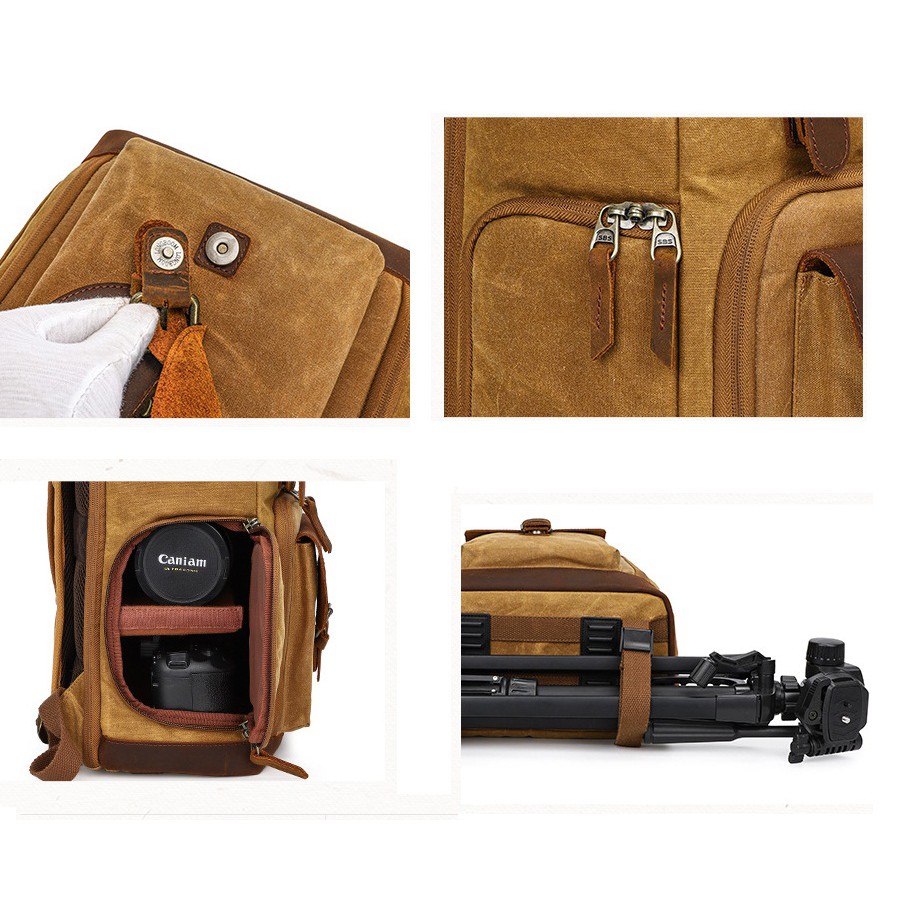 Balo máy ảnh canvas cao cấp canvas Batik BK86