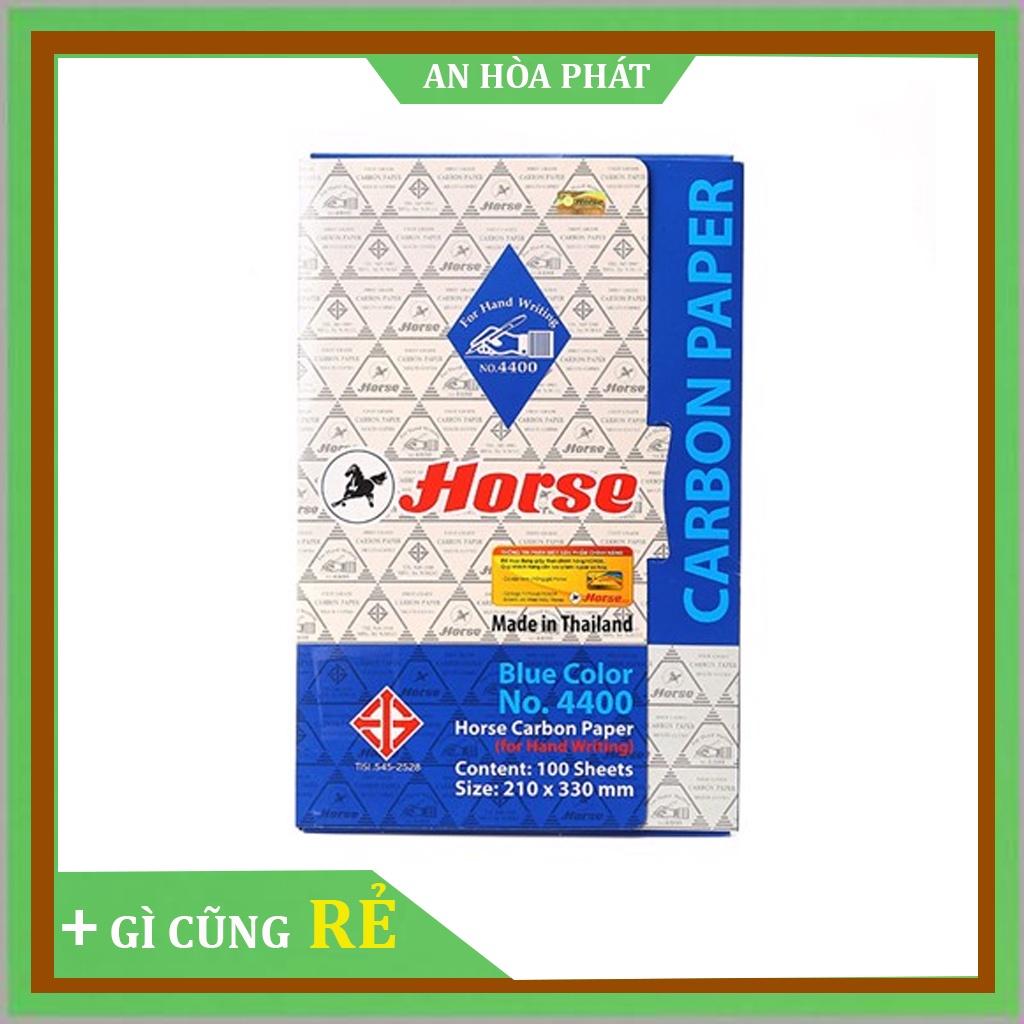 Giấy than A4 HORSE  màu Xanh và Đen