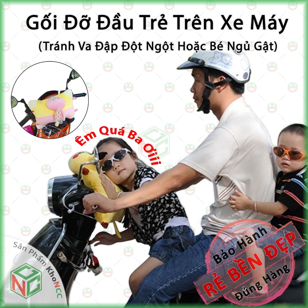 [KhoNCC] Gối Đi Xe Máy - Đỡ Đầu Cổ Thân Cho Bé An Toàn Với Sự Cố Bất Ngờ - NLM-GDDTTXM (Hình-Màu Ngẫu Nhiên)
