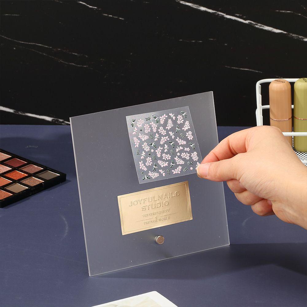 [Hàng mới về] Bảng trưng bày móng tay giả nghệ thuật làm từ acrylic màu mờ trong suốt có thể tháo rời