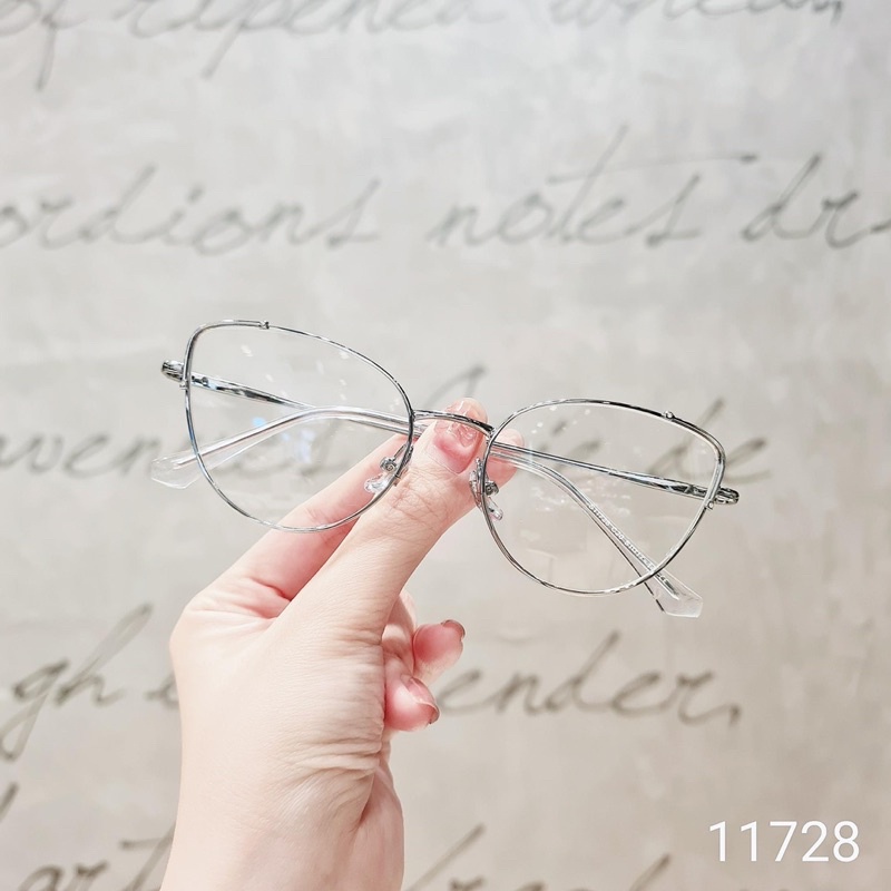 Gọng kính kim loại mãnh dáng mắt mèo 11728