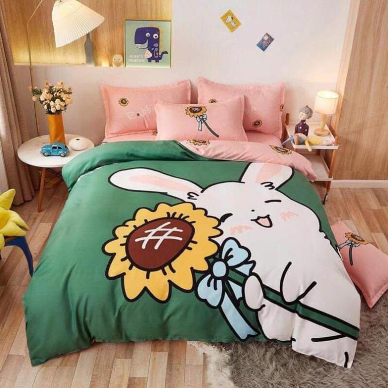 Bộ Chăn Ga Gối Đệm Cute siêu ngộ nghĩnh đáng yêu cho bé - Tổng Kho Ga Gối AMA