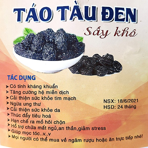 Táo Tàu Đen, Táo Tàu Sấy Khô giúp làm đẹp da, ngủ ngon giấc và tốt cho hệ tiêu hóa - 1kg