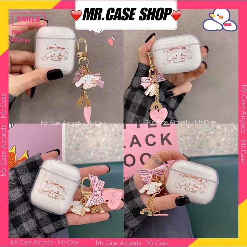Case Airpods 1/2 Pro Hình Thỏ Móc Tim Xinh -Mr.Case