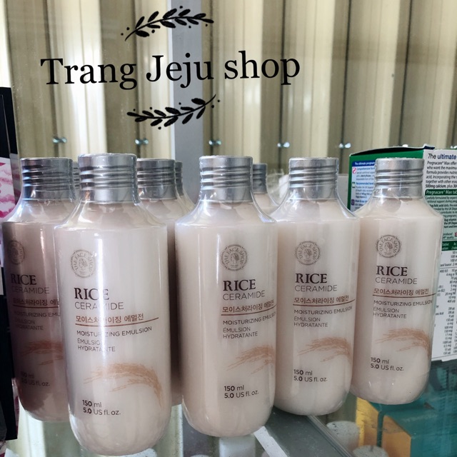 Sữa Dưỡng Làm Sáng Da RICE&CERAMIDE MOISTURE EMULSION