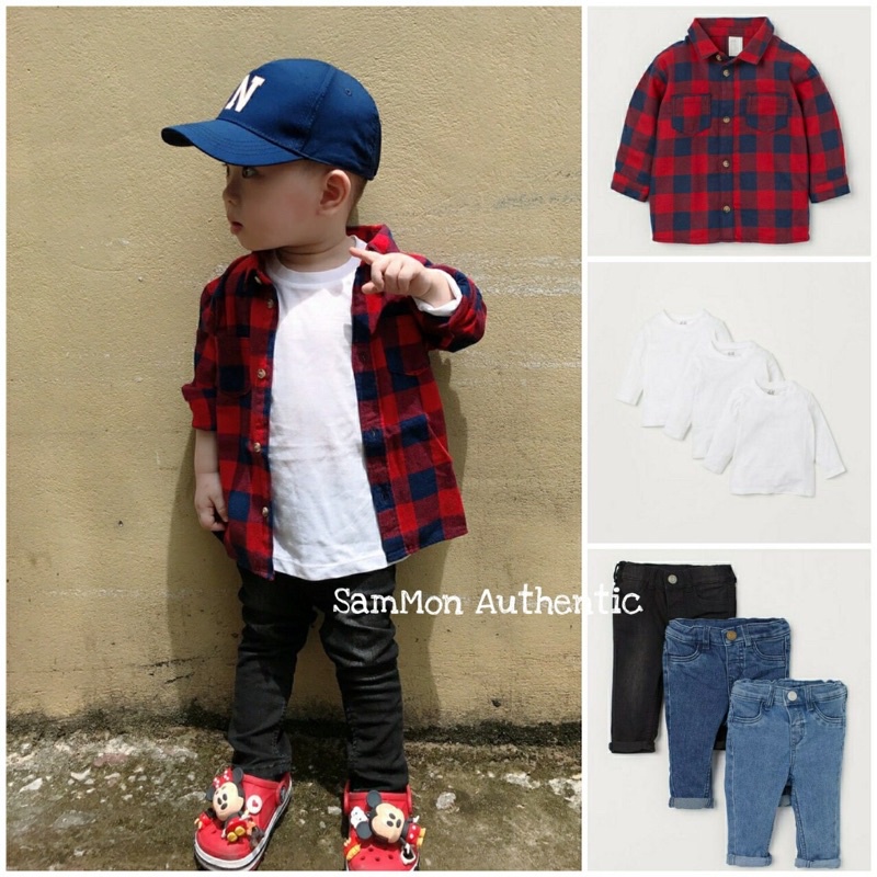 Lẻ áo phông trắng bé trai hm