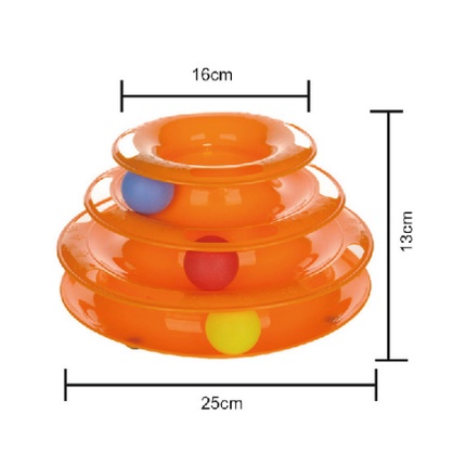 Đồ Chơi Tháp Bóng 3 Tầng Cho Chó Mèo