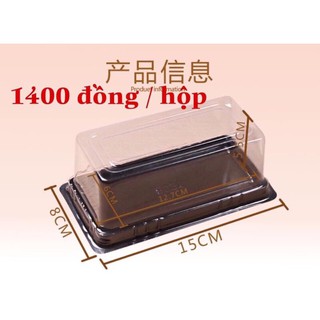 hộp bông lan cuộn B032 lốc 100c, hộp đựng bánh bông lan sinh nhật rẻ nhất