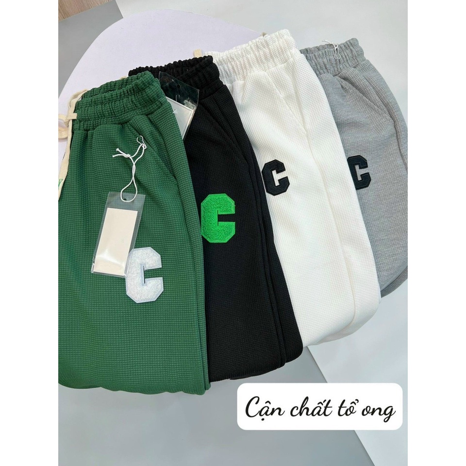 Quần Jogger chữ C quầnQuần Jogger chữ C quần ống rộng bo chun dáng thể thaoống rộng bo chun dáng thể thao M21