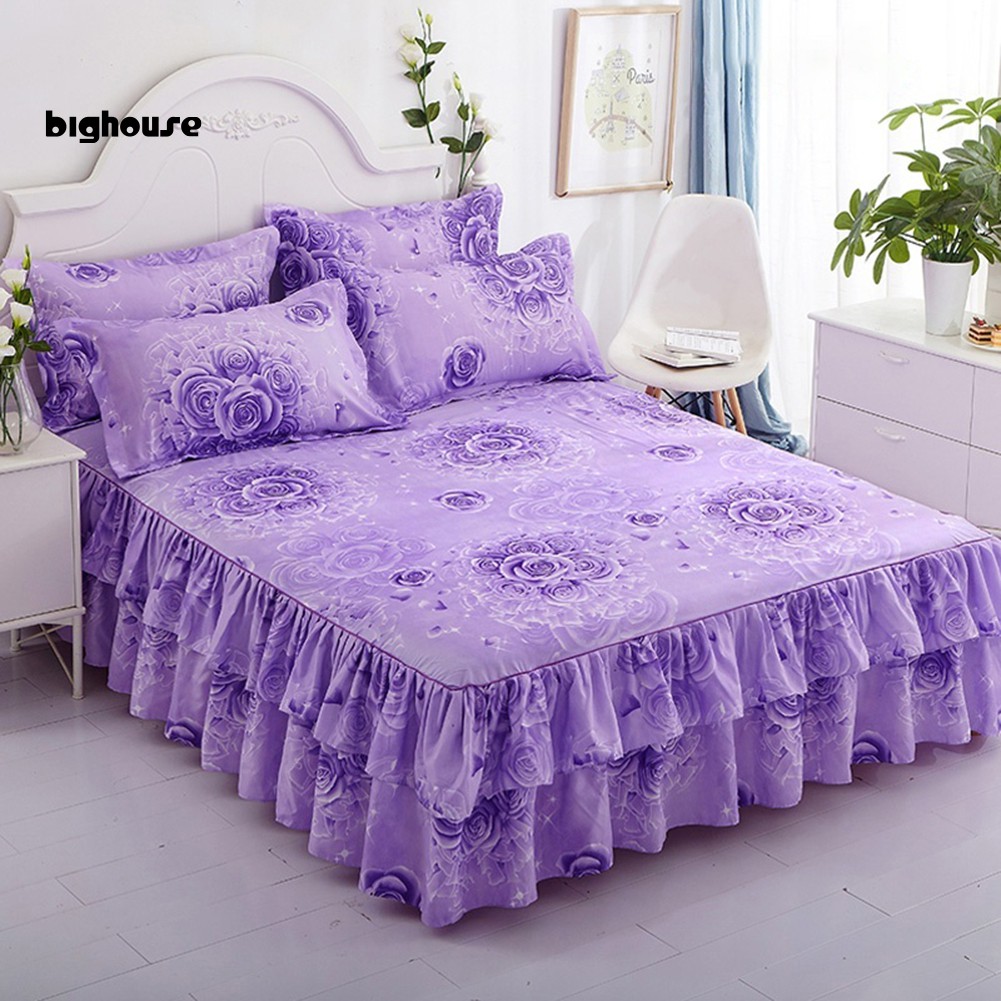 Tấm Trải Giường Họa Tiết Hoa Bằng Polyester