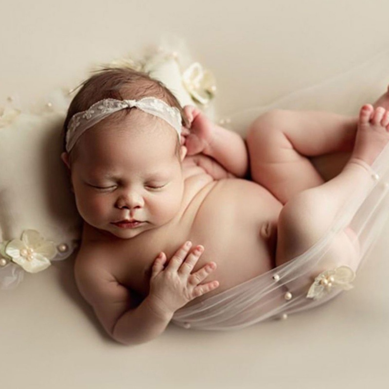 Chăn Lưới Trong Suốt Phối Hoa Dùng Làm Đạo Cụ Chụp Ảnh Cho Bé Sơ Sinh