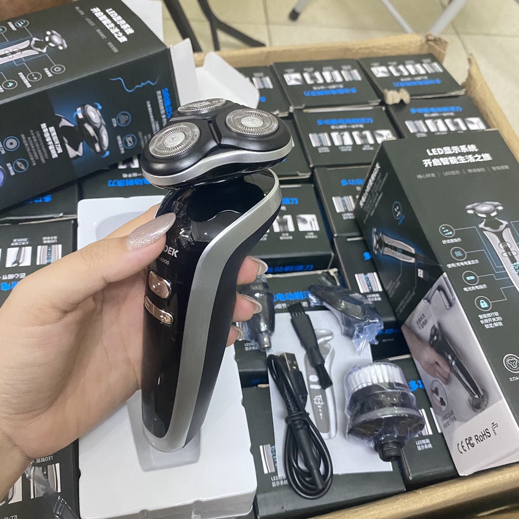 Máy Cạo Râu Cao Cấp, Máy Rửa Mặt Chỉnh Nhanh Chậm Chống Nước, Mua 1 Được 4