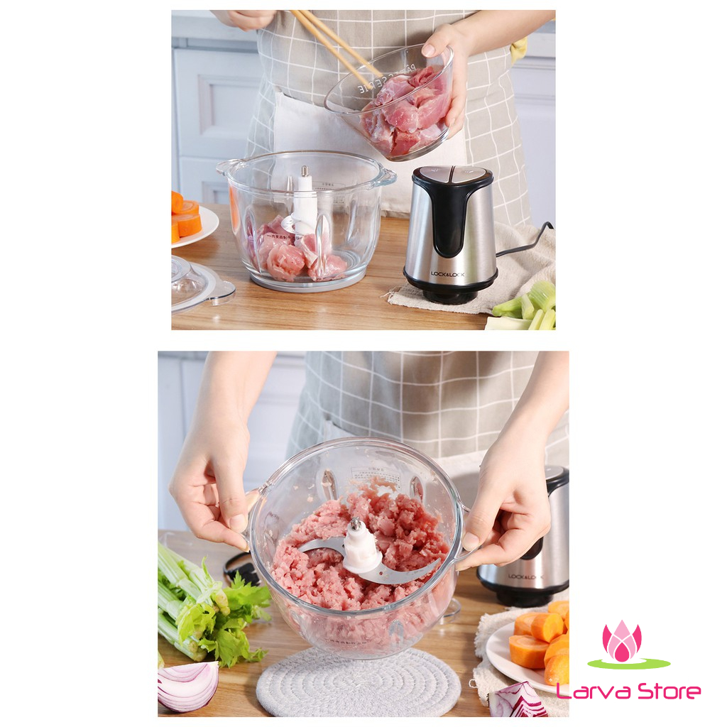 Máy Xay Thịt 2 Lưỡi Dao Kép Lock&amp;Lock EJM171 (2L) - Hàng Chính Hãng - Larva Store